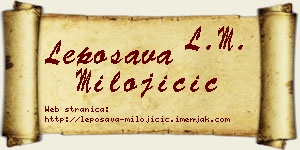 Leposava Milojičić vizit kartica